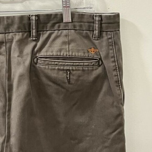 Dockers Mens Classic Khaki Brown Pants Flat Front Size 36 x 32 - Picture 4 of 12